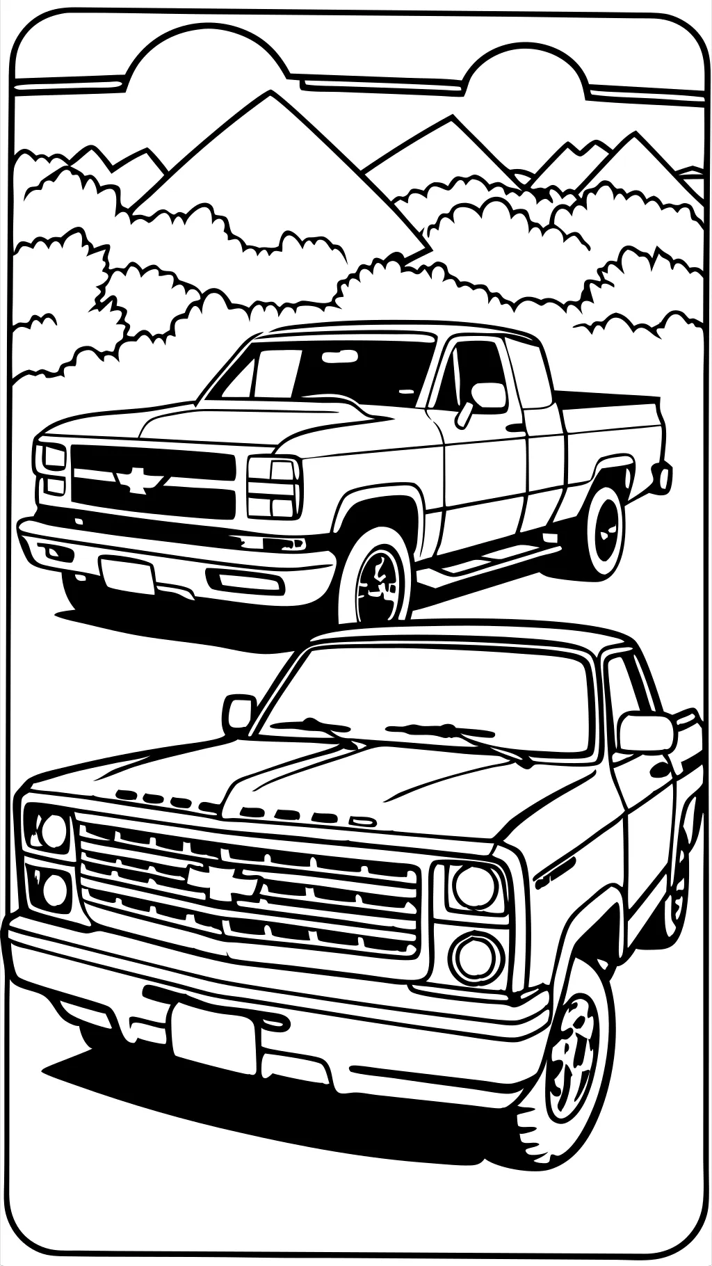 pages à colorier Chevy Trucks